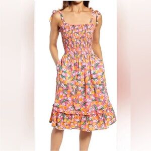 DraperJames Taylor smocked midi dress